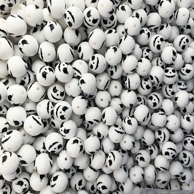 Wholesale 50pcs DIY Halloween Baby Soothing Teething Holiday Series Silicone Beads